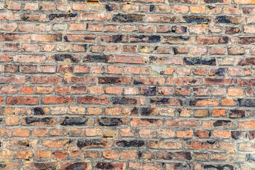 background of red old harmonic brick  wall