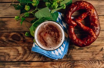 Oktoberfest celebration concept with cup of beer