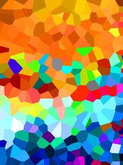 Illustration of Pixels pattern with various bright colors creates an pixelated pattern style.