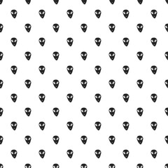 Ufo and aliens Seamless pattern. Cute Doodles space ships sketch. Hand drawn Cartoon Vector illustration
