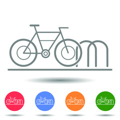 Bicycle parking icon vector logo isolated on background