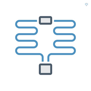 Diagram of the refrigeration cycle 64x64 pixel perfect and editable stroke.