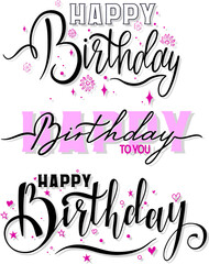 hand lettering happy birthday to