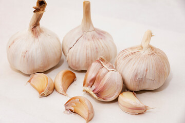 garlic isolated on white background 