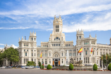 Obraz premium Palacio de Comunicaciones in Madrid, Spain