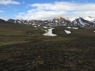 Fototapeta premium Beautiful and rugged landscape in Iceland with glaciers