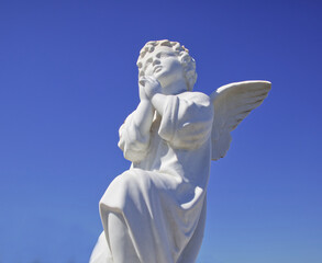 Old stone angel statue 