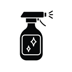 Spray bottle for cleaning surface icon, easy cleaning, solid symbol on white background - editable vector illustration eps 10