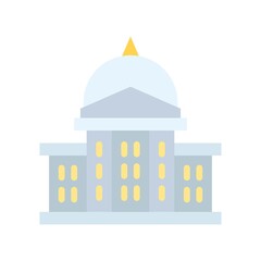 administrative related high court or judge building vector in flat design,