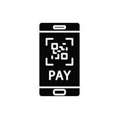 Payment with smartphone icon, online mobile payment linear sign isolated on white background - editable illustration eps10