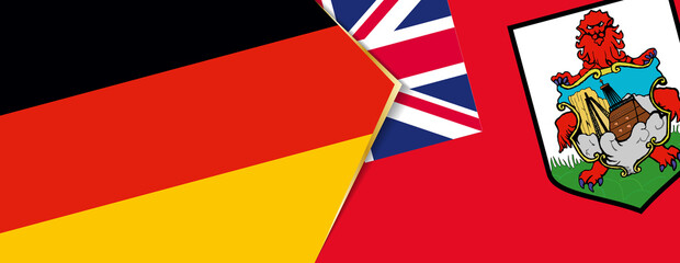 Germany and Bermuda flags, two vector flags.