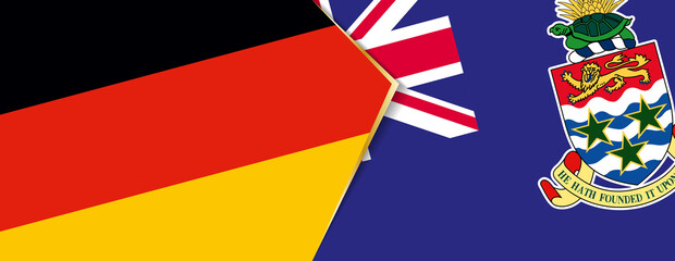Germany and Cayman Islands flags, two vector flags.