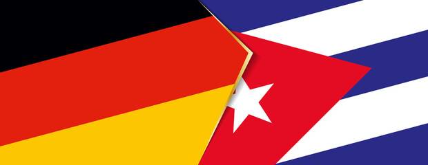 Germany and Cuba flags, two vector flags.