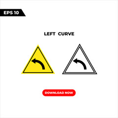 Left curve illustration vector design