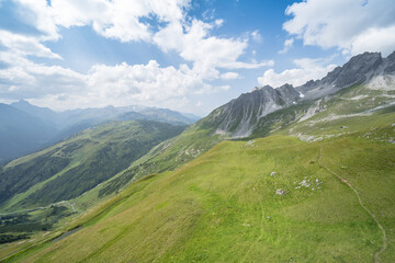 Fototapeta premium Idyllic summer landscape in the Alps