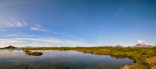 Fototapeta na wymiar Calm lake in iceland landscape