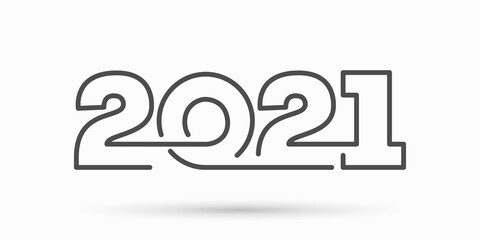 2021 new year lettering vector illustration