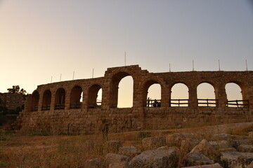 Obraz premium The walls of the Roman city of Jerash, Jordan