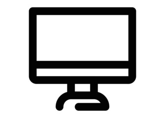 Computer monitor icon. Flat PC symbol. Vector illustration, EPS10.