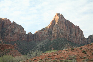 アメリカの早春のザイオンナショナルパーク