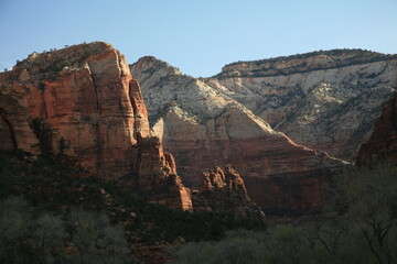 アメリカの早春のザイオンナショナルパーク