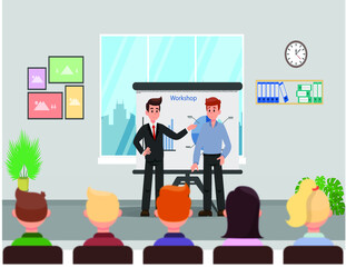 Workshop is being done for the employees. 