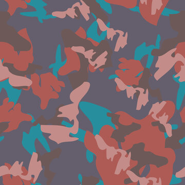 UFO camouflage of various shades of violet, pink, blue and brown colors