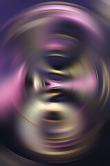 Fondo abstracto con efecto de distorsión en espiral con colores morado, amarillo y negro