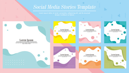 Liquid Trendy editable template for social networks stories, vector illustration. Design backgrounds for social media.