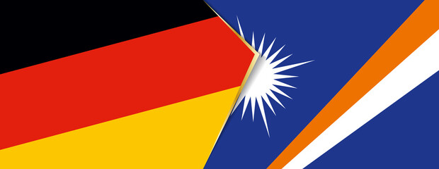 Germany and Marshall Islands flags, two vector flags.