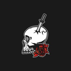 skull logo illustration.
