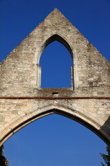 Fototapeta na wymiar Ancien Gothic Catholic church in France silhouette