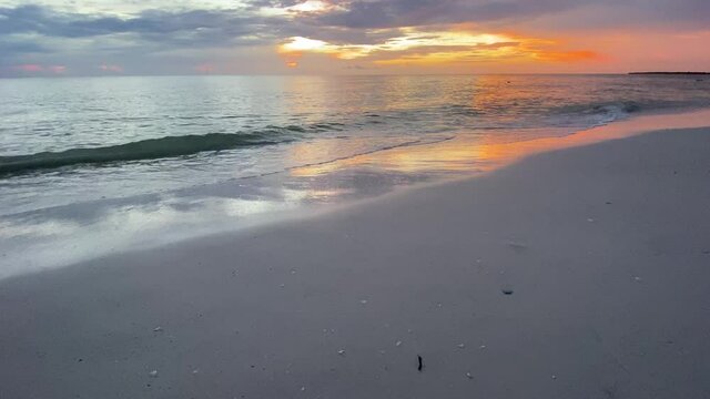 Sunset at Marco Island florida by south beach 