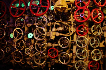 Russian submarine interior detail World War II.