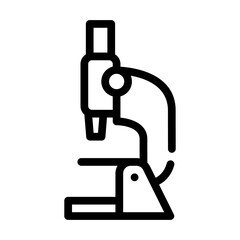 microscope equipment line icon vector isolated illustration