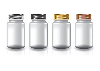 White round supplements, medicine bottle 4 colors screw lid for beauty or healthy product.
