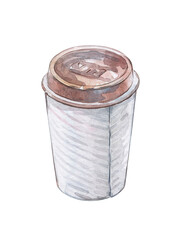 white paper cup for beverage isolated on white