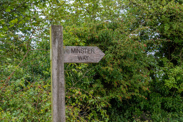 Minster Way Wooden Sign Post