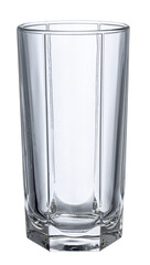 Empty new glass isolated on white background