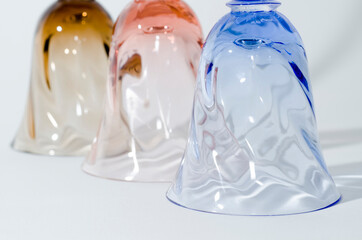 Elegant and Colorful Wine Glasses.