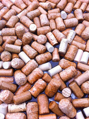 Many Wine Corks Floating on Water.