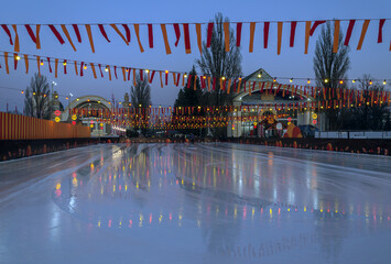 Skaters on iceice rink, for ice skating