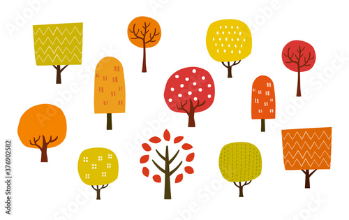 秋の紅葉の木 アイコンセット Wall Mural Wallpaper Murals Dragontiger8 秋の紅葉の木 アイコンセット Wall Mural Wallpaper Murals Dragontiger8