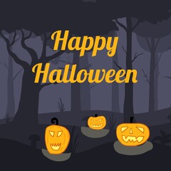 Happy Halloween card vector