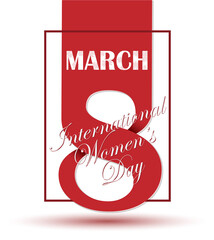 Greeting card dedicated to the international women's day