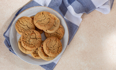 Peanut Butter Cookies on a Plate