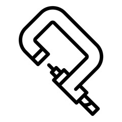 Diameter micrometer icon. Outline diameter micrometer vector icon for web design isolated on white background