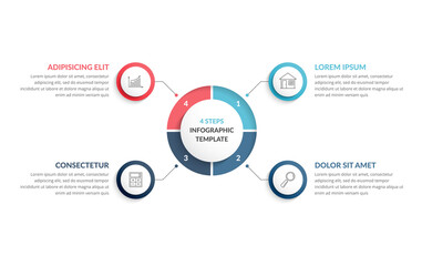 Circle Infographics - Four Elements