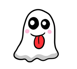 Adorable Stylized Happy Ghost