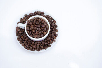 coffee beans in a cup